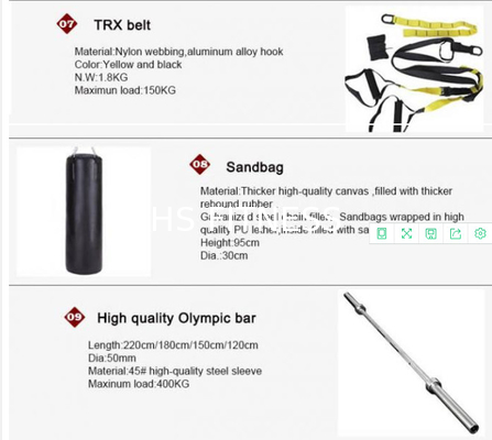 Anúncio publicitário da máquina de Crossfit Rogue Gym Equipment Synergy Fitness com acessórios