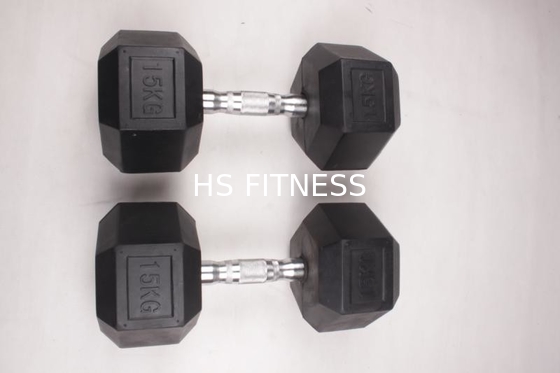 Os acessórios pretos do exercício do Gym fixaram de borracha revestido encantam o peso para o body building