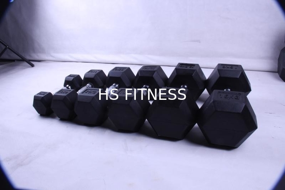 Os acessórios pretos do exercício do Gym fixaram de borracha revestido encantam o peso para o body building