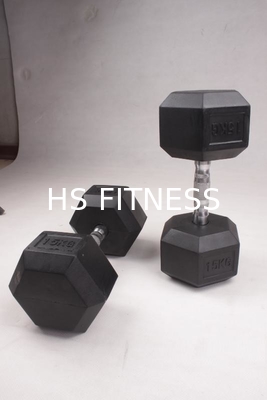 Os acessórios pretos do exercício do Gym fixaram de borracha revestido encantam o peso para o body building