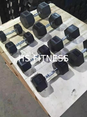 Os acessórios pretos do exercício do Gym fixaram de borracha revestido encantam o peso para o body building
