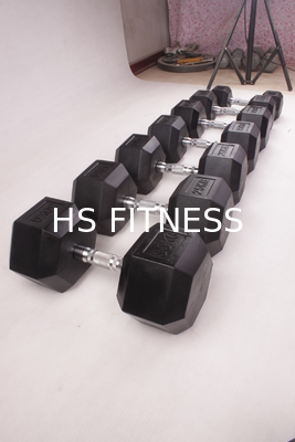 Os acessórios pretos do exercício do Gym fixaram de borracha revestido encantam o peso para o body building