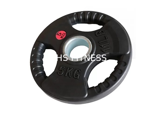 Os acessórios pretos do exercício do Gym fixaram a placa de borracha do peso para o body building